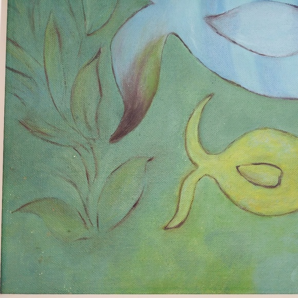 Fish Painting Signed Barbara Haskell 1974 - Picture 5 of 8